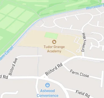 map for Tudor Grange Academy Worcester