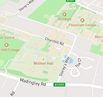 map for Churchill College