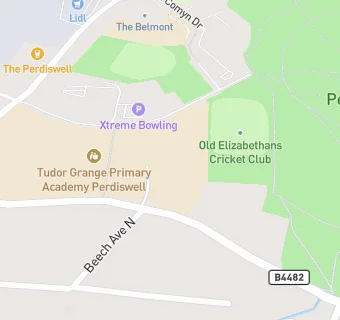 map for Tudor Grange Primary Academy Perdiswell