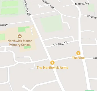 map for Northwick Manor Primary School