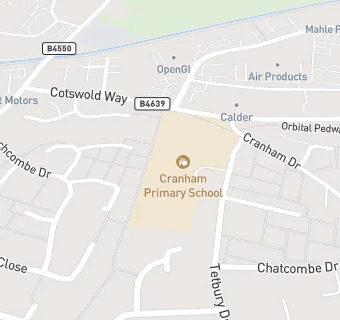 map for Cranham Primary School