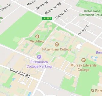 map for Fitzwilliam College