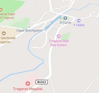 map for CANOLFAN BARCUD TREGARON