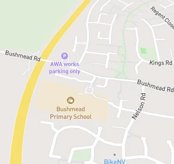 map for Bushmead Junior School