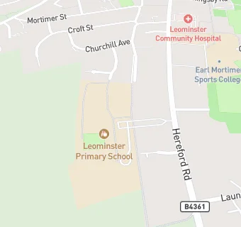 map for Leominster Infants' School