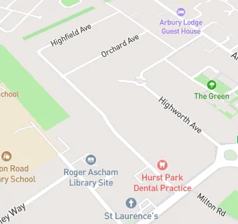 map for Hurst Park Dental Practice