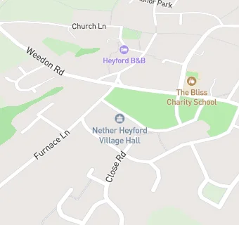 map for Nether Heyford Village Hall