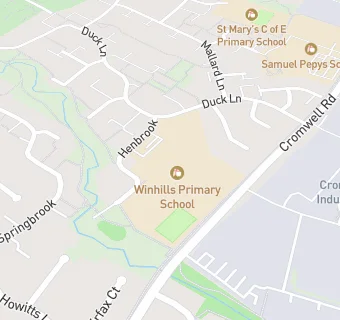 map for Winhills Primary Academy