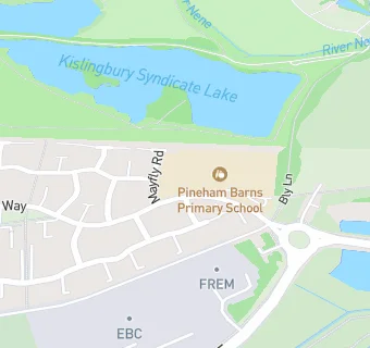 map for Pineham Barns Primary School