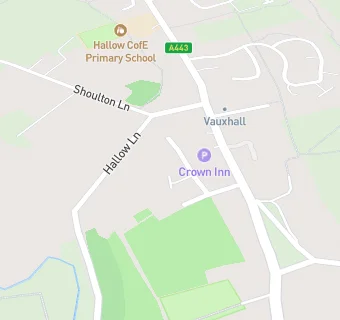 map for Hallow Village Hall