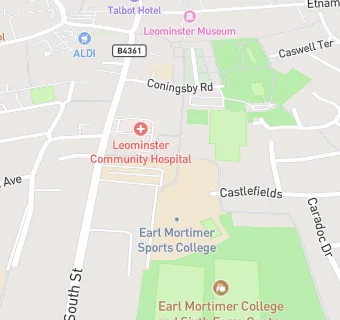 map for Earl Mortimer College and Sixth Form Centre