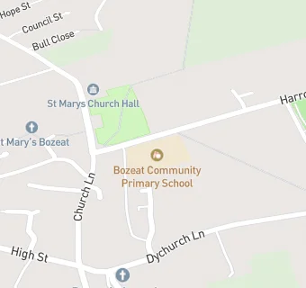 map for Bozeat Community Primary School