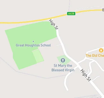 map for Great Houghton School