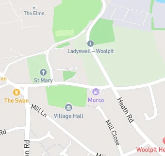 map for Woolpit Service Station