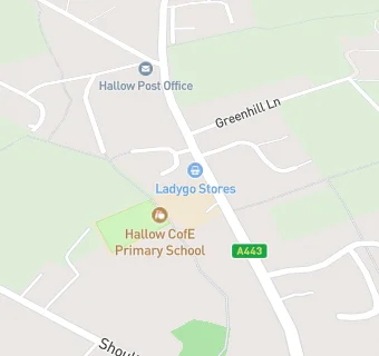 map for Hallow CofE Primary School