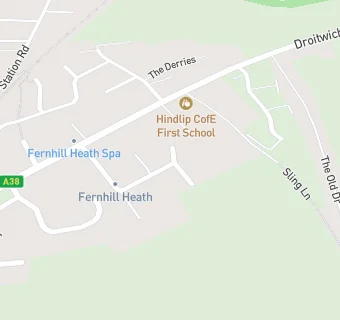 map for Fernhill Heath Baptist Church