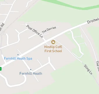 map for Fernhill Heath War Memorial Club