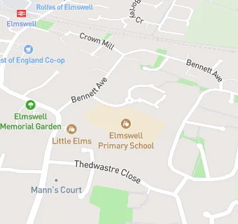 map for Elmswell Community Primary School