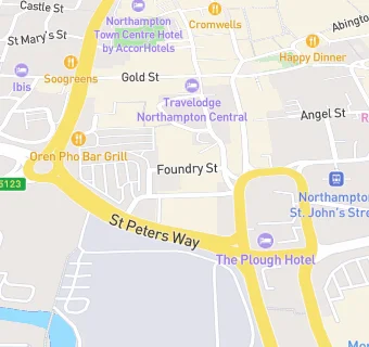 map for Aspers (Northampton) Ltd