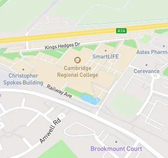 map for Cambridge Regional College