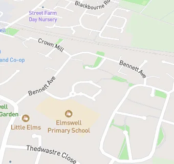 map for Elmswell Community Primary School