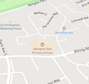 map for Abington Vale Primary School