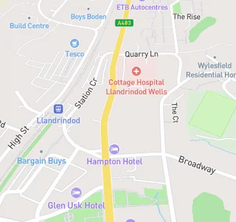 map for Hampton Hotel