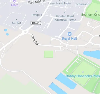 map for Southam United Bowling Club