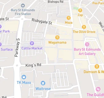 map for Everyman Bury St Edmunds