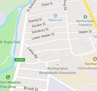 map for Northampton Irish Support Group