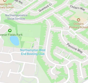 map for Northampton West End Bowling Club