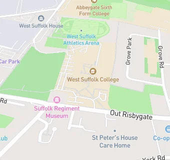 map for Abbeygate Sixth Form College