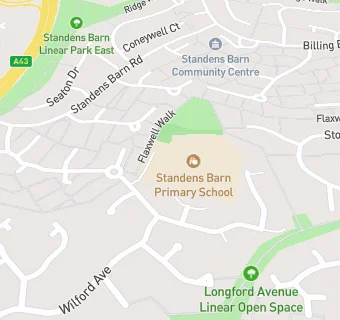 map for Standens Barn Primary School