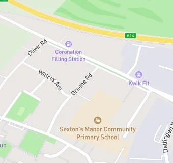 map for eats at Sextons Primary School