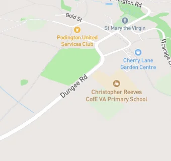 map for Podington Cricket Club