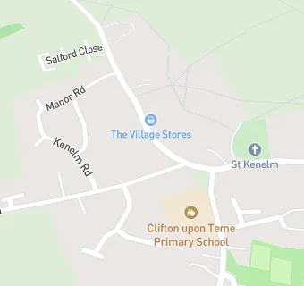 map for Red Hen Cookery @ Clifton Upon Teme Primary School