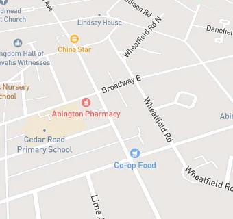 map for Abington Medical Centre