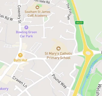 map for St Mary's Catholic Primary School, Southam