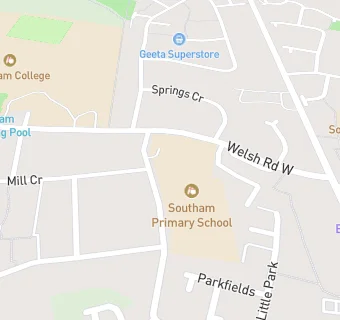 map for Southam Primary School