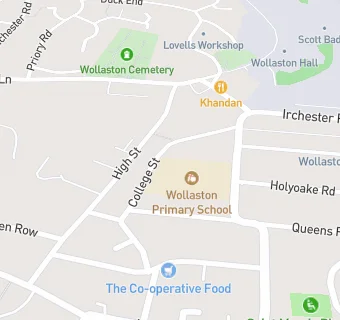 map for Wollaston Primary School