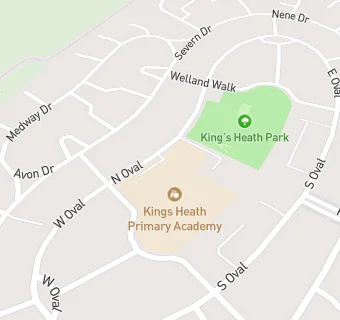 map for Kings Heath Primary School