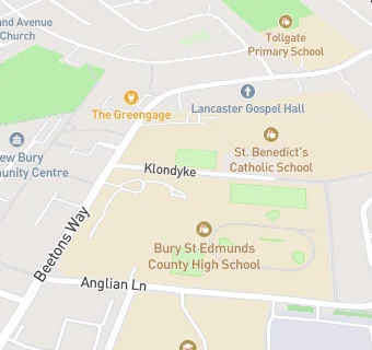 map for Caterlink at Bury St Edmunds County Upper School