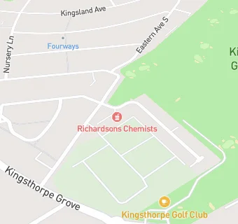 map for Kingsthorpe Medical Centre