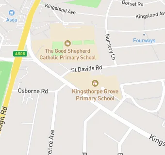 map for Kingsthorpe Grove Primary School