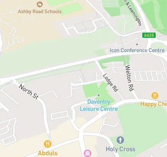 map for Daventry Methodist Church