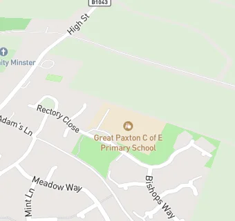 map for Great Paxton CofE Primary School