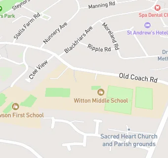 map for Witton Middle School