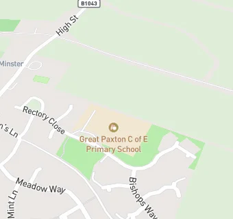 map for Great Paxton After School Club