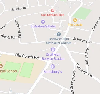 map for Droitwich Service Station