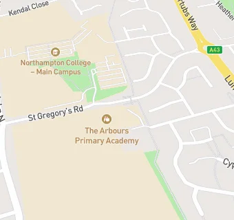 map for The Arbours Primary Academy